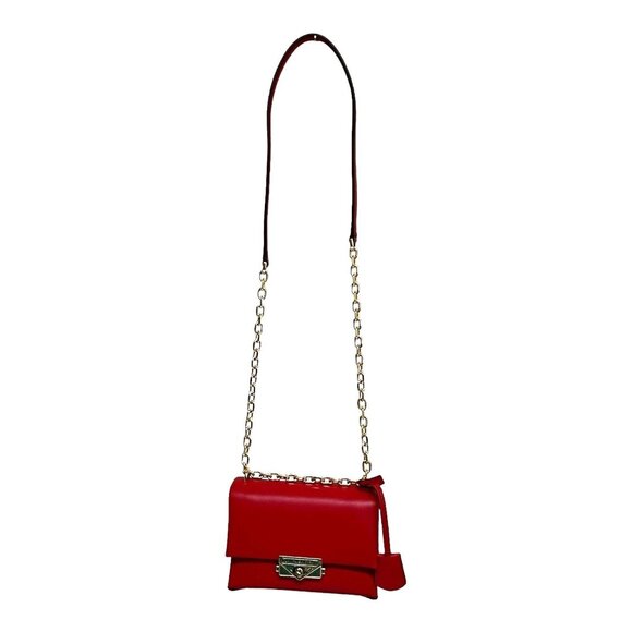 Michael Kors Cece Small Red Faux Leather Convertible Flap Crossbody Bag NWT - Picture 9 of 10